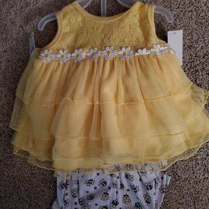 2 Baby Girl Dresses - Size 3/6 M